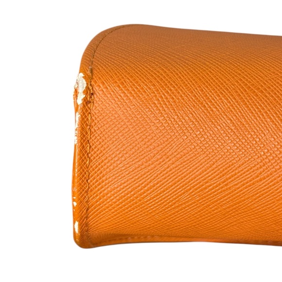 Tory Burch Orange Large Magnetic Eyeglass Case - Picture 3 of 6